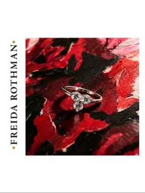 Freida Rothman Sterling Silver CZ Ring Size 8